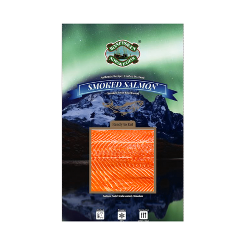 Smoked Norwegian Salmon Salmon Sliced 100g