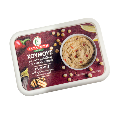 Alpha Gefsi Hummus Grilled Aubergine and Roasted Red Pepper 200g