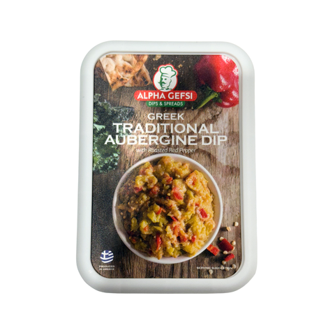 Alpha Gefsi Greek Traditional Aubergine Dip with Roasted Red Pepper 200g