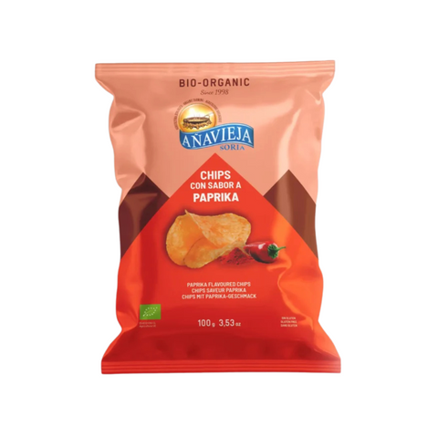 Añavieja Potato Chips Organic Paprika in Sunflower Oil 100g