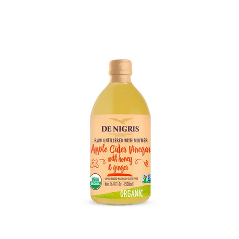 De Nigris Organic Apple Cider Vinegar with Honey & Ginger 500ml